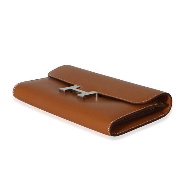 Hermès Fauve Barenia Constance Long Wallet PHW - Picture 6 of 7